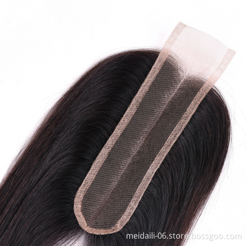 Unprocessed virgin peruvian hair closure 2x6, mdl 2x6 hair closure, top closure human hair 2x6